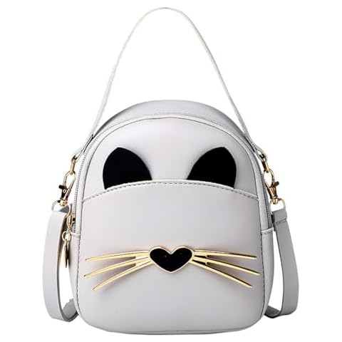 Girl Mini Shoulder Bag Handbag,Little Girl Wallet,Cute Stylish Casual Bag Multiple Ways of Carrying Princess Bag for Girls Gift Birthday (Grey) Cover