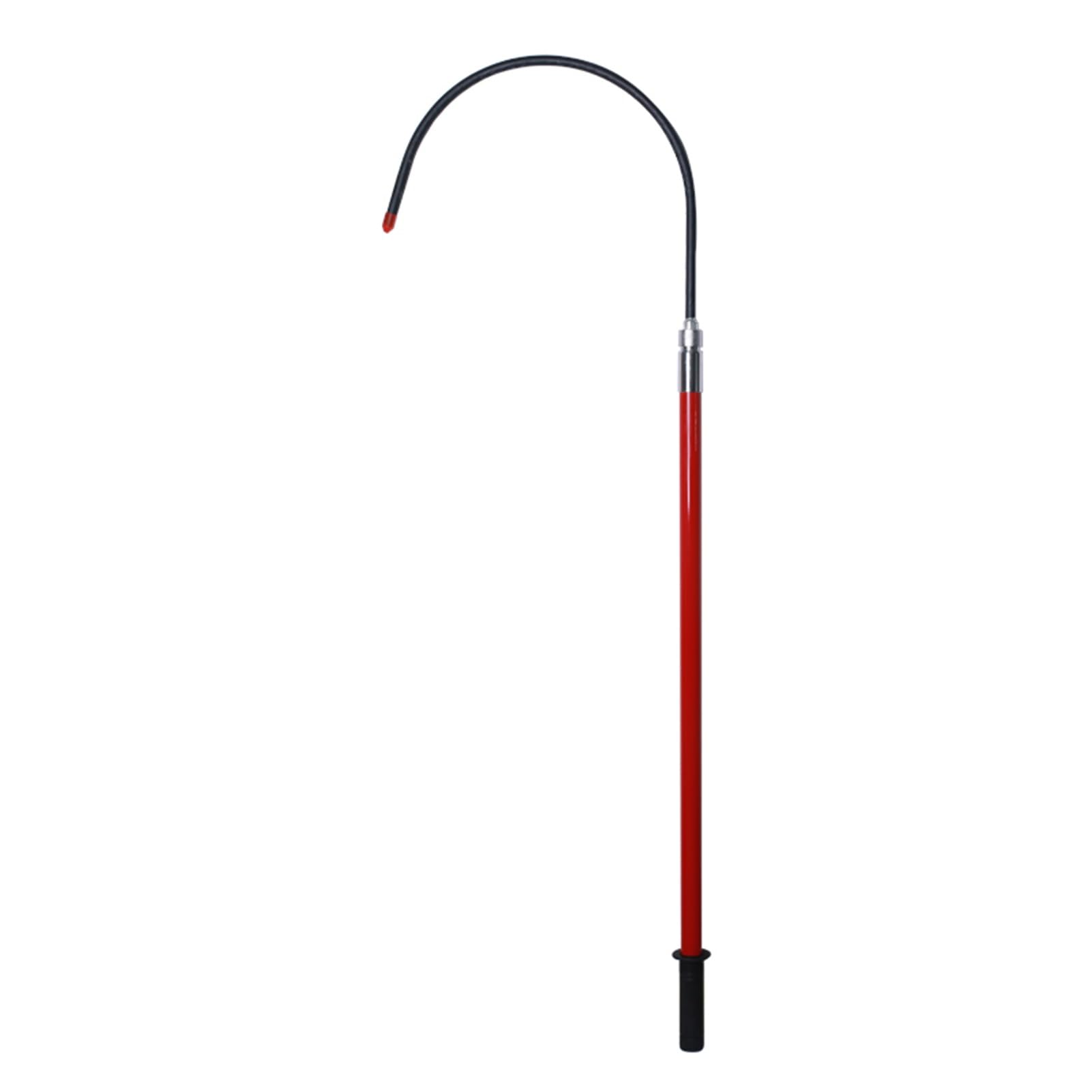 GTHTUHFD Insulated Rescue Hook With Body Protection, Electric Shock Protection Rescue Hook, High Voltage Insulated, Retractable, Openings For Electricians, Fitters,Red-1.5m/4.9ft