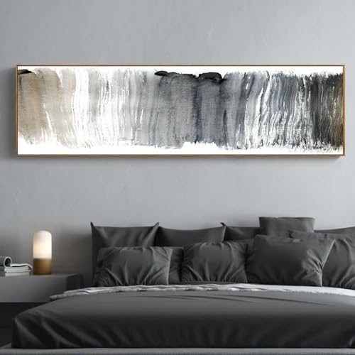 Peinture abstraite à l'encre noire XINBAO, toile moderne de 55x110 cm pour salon