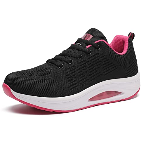 HIKLDK Women's Platform Wedge Tennis Walking Shoes Breathable Lightweight Casual Comfort Fashion Sneaker Size