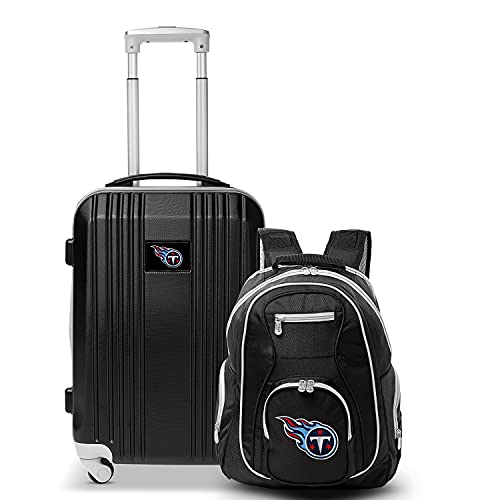 Denco Tennessee Titans 2-Piece Luggage Set, Includes 21-inch Two-Tone Hardcase Spinner and 19