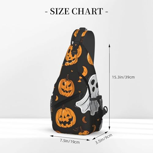 Bolso bandolera ligero unisex Halloween Pumpkin Ghost miniatura 3
