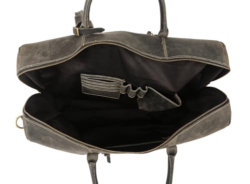 Image of KomalC 24 Inch Leather Travel Duffle Bag for Men & Women, Weekend Gym Bag