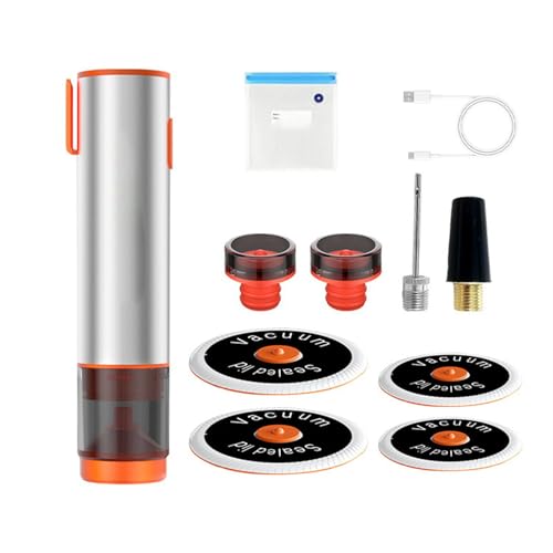 Máquina selladora térmica al vacío de 1800 mAh, sellado multifuncional de mano con pantalla LED y carga acelerada, valor de vacío de 50 a -60 kPa, incluye varios accesorios