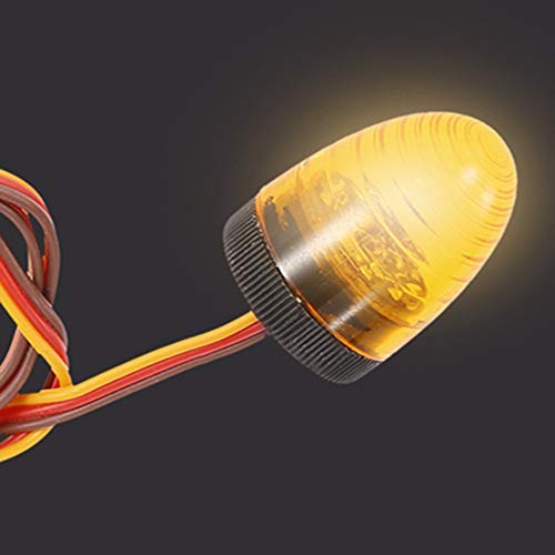 KEEDA RC LED Licht Rotierende Blinkende Lampe Polizei Beleuchtung für 1/8 1/10 RC Modell Auto HSP SCX10 1/14 RC Car Tamiya Traktor RC Engineering Truck (Gelb)