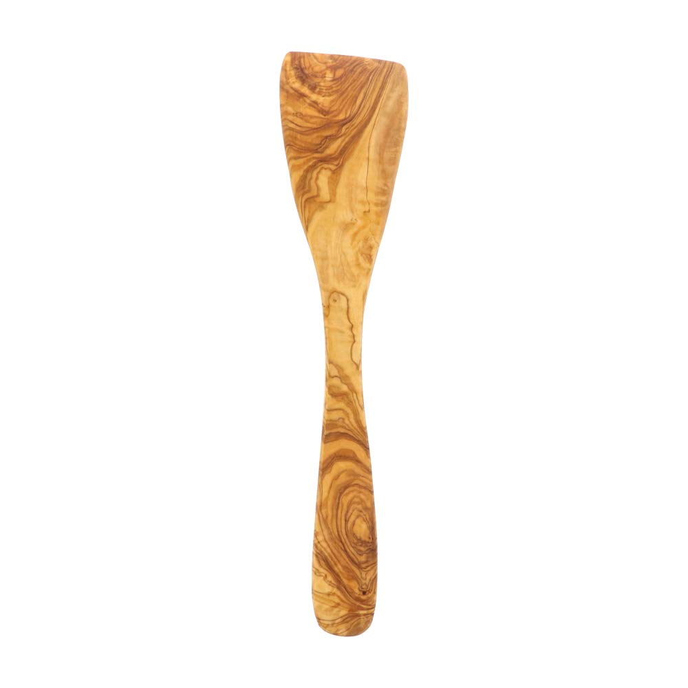 10x HOFMEISTER® Pfannenwender mit geschwungenem Kopf und typischer Olivenholz-Maserung, hergestellt in Handarbeit Familienbetrieben, 30 cm