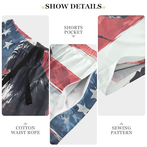 Men's Short Pajama Bottoms America Monster Monster Home Casual Sleep Pants3