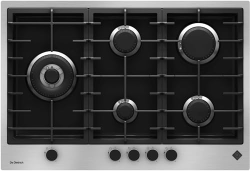 De Dietrich DPE4729XF, Encimera de gas Platinum, Inox/black