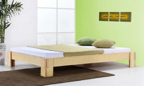 Amazon.de: 1001 Wohntraum Bambusbett Java Bett aus Bambus ohne Rckenlehne  140x200cm (ohne Nachttische, Hhe Bettkante 30cm)