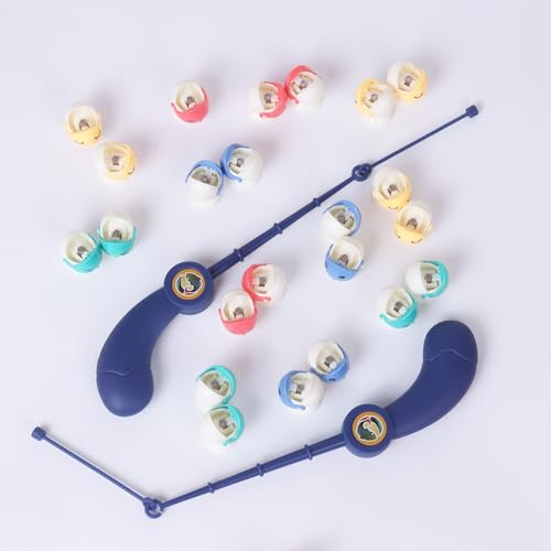 Image of Amazon Brand - Jam & Honey Magnetic Fishing Game for Kids 2 Player Toy with 24 Magnetic Fishes, Lights & Music, Rechargeable with Type-C Charging, Trolley Design,Board Game