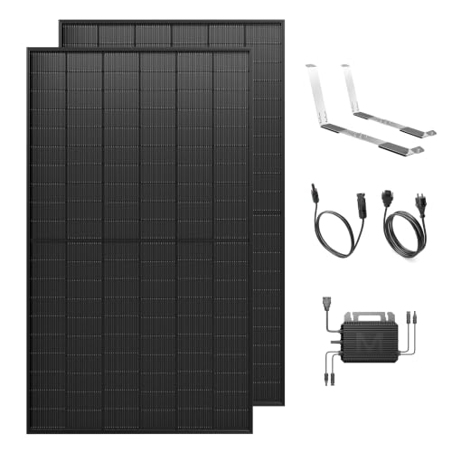 Solakon® 1000W Balkonkraftwerk mit Halterung (Flachdach) - Balkonkraftwerk 800W komplett...