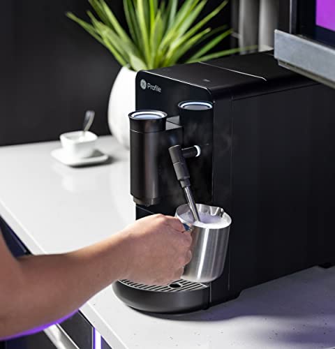 Ge Profile Automatic Espresso Machine + Milk Frother | Brew In 90 Seconds | 20 Bar Pump Pressure For Balanced Extraction | Five Adjustable Grind Size Levels | Wifi Connected For Customization | Black #TOP2