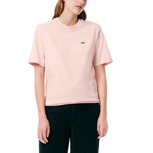La mejor selección de Lacoste Rosa Mujer Top 10. 41 Lacoste - Playera de algodón Suave de Ajuste Relajado para Mujer, Rosa Claro, 10