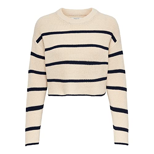 ONLY Women's ONLMALAVI L/S Cropped Pullover KNT Strickpullover, Pumice...