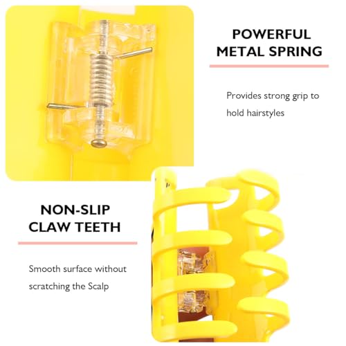 Caution Wet Floor Sign Hair Claw, Cleaning in Progress Hair Clips, Personalized Acetate Hair Claw for Women Yellow