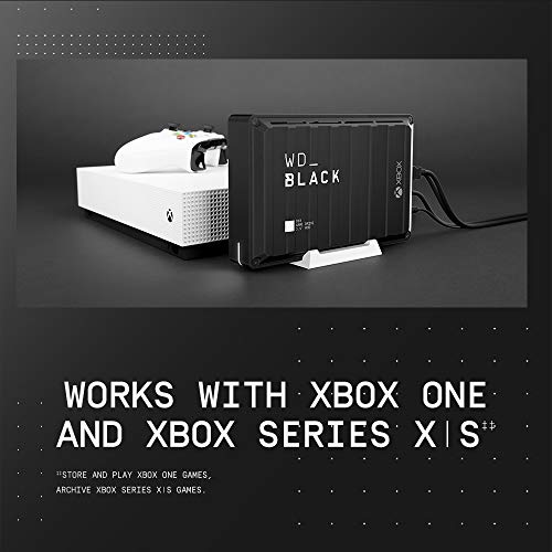 WD_BLACK 12TB D10 Game Drive for Xbox - Desktop External Hard Drive HDD (7200 RPM) with 1-Month Xbox Game Pass - WDBA5E0120HBK-NESN