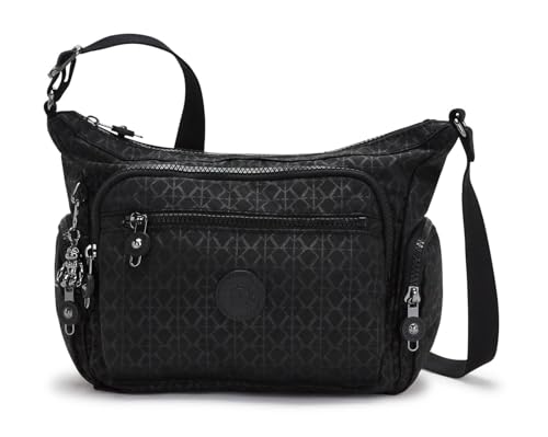 Kipling GABBIE S Kleine Umhängetasche, Signature Emb (Schwarz)
