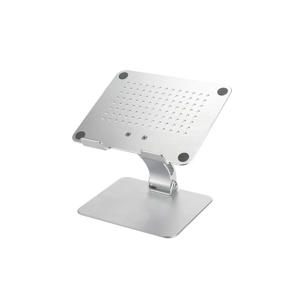 Soporte para computadora portátil elevador de escritorio ajustable suspendido color silver