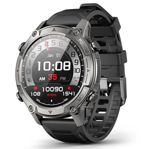 Image of 2026 AI Smart Watch with Standalone GPS & Offline Maps, 5ATM Waterproof, 1.43 inch AMOLED, 21-Day Battery, 178 Sports Modes, Compass, Heart Rate /SpO2 /Stress /Sleep Monitor, for Android iOS Men Women Black