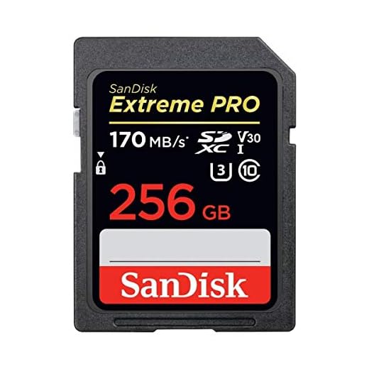 Carte mémoire SDXC SanDisk Extreme PRO 256 Go jusqu'à 170 Mo/s, Classe 10, U3, V30, 4K UHD