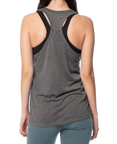 Image of Sexy Basics Women's Everyday Flowy Burnout Slub Racer Back Tanks | Active Workout Tops | Multi Packs & Colors