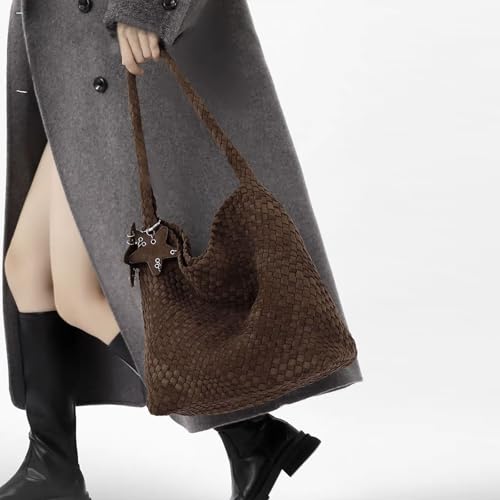 Image of Woven Tote Bag for Women, Shoulder Handbags, Beach Hobo, Handwoven Satchel Underarm Bag, Top-Handle Bag With Purses