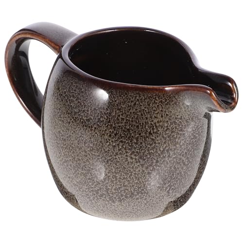 SHOWERORO Jarra Pequeña de Cerámica Asa para Leche y Crema, Resistente Diseño Funcional, Adecuada para Uso Diario en Cocina y Desayuno