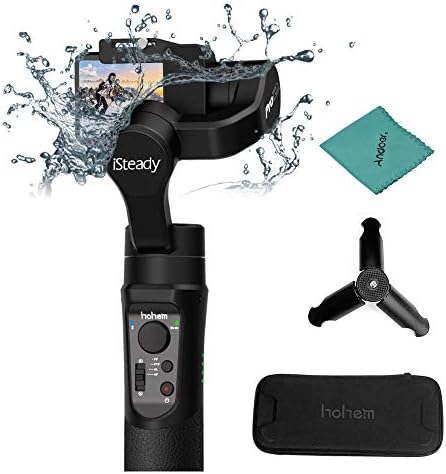 Hohem iSteady X Vlog 3-Aixs Phone Gimbal Stabilizer with BT Control Microphone One-Click Inception Mode with Moment Mode Anti-Shaking for Smartphone Vlog Streaming