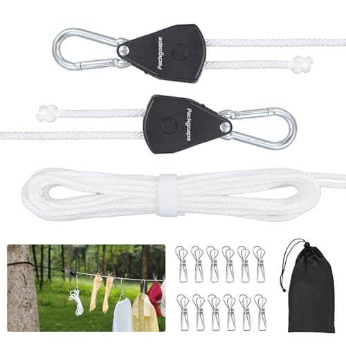 Retractable Travel Clothesline, Portable Clothes...