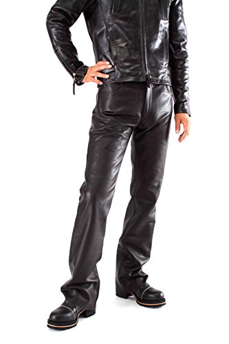 DEGNER(デグナー) レザーパンツ 11Type(ブーツカット) COW(ソフト):牛革/1.3mm厚 ブラック 34 DP-11A