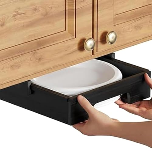 image for TKOWTB Paper Plate Dispenser for 9 Inch Under Cabinet Bamboo Plates Ho