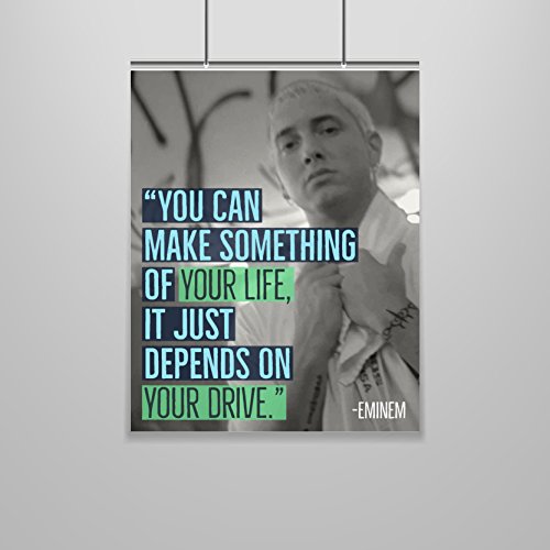 Eminem Quote Poster – 16 x 20 – Hip Hop – Motivational – Inspirational – Growth Mindset – Dorm Room Decor – School Poster – Classroom Poster – Teen Room – Dorm Wall Art