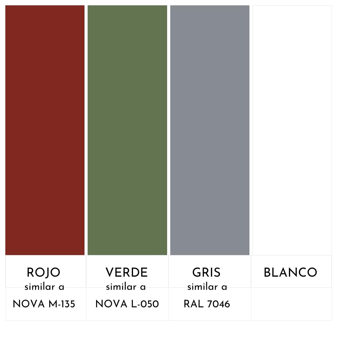 pintura de suelos para pistas deportivas, garajes y pavimentos en general de hormigón, cemento, asfalto y mortero. Color Verde similar a NOVA L-050 Mate, 4 Litros.