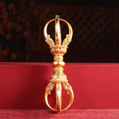 五鈷杵 お守り (長さ18cm)◆密教で使われる仏具・密教法具・寺院仏具・手道具・金剛杵【真鍮 銅製】