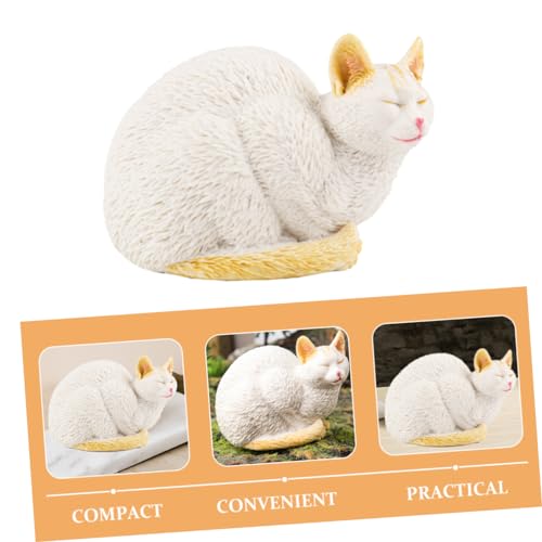 Statue de chat adorable décoration de pelouse extérieure au fini soigné - 3