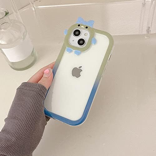 Cute 3D Cartoon Gradient Bumper Phone Case for iPhone 13 12 11 Pro Max XS XR X Soft Silicone Transparent Protective Back Cover,03,for iPhone XR