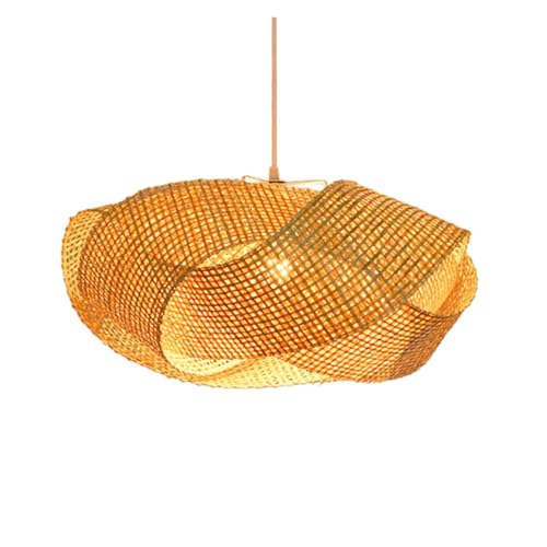 Suspension en rotin beige 50cm pour créer une ambiance zen en cuisine
