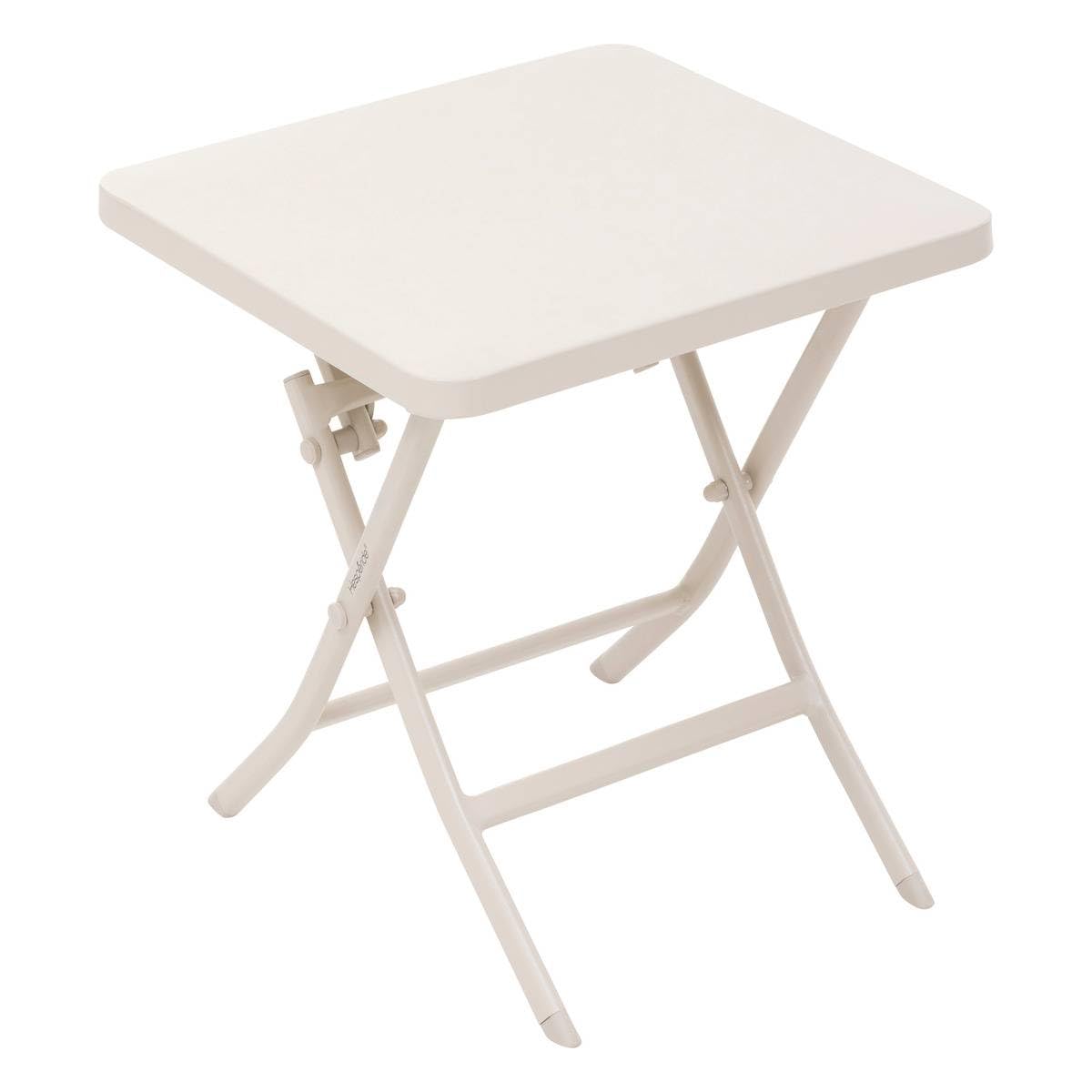 Hespéride - Table d'appoint de Jardin Carrée Greensboro Argile - 40 x 40 cm - Acier Traité Epoxy Antirouille