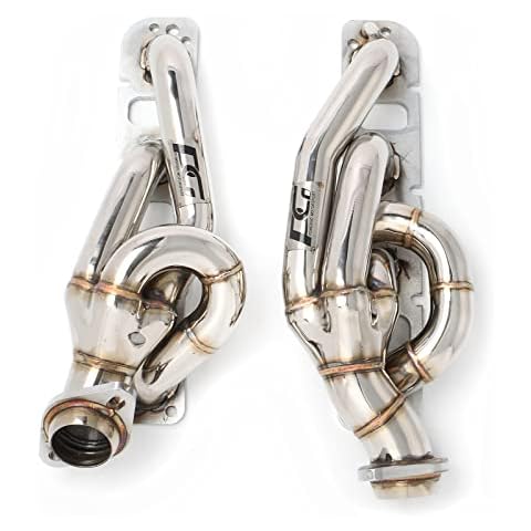 Exhaust Shorty Headers Manifold 304 Stainless Steel Polished Finish for Ram 1500 2500 3500 Pickup Truck 5.7L V8 Hemi 2003-2008 Cover