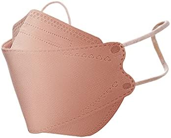 Rmaytiked 100Pcs 4-Ply KF94 blush pink Face Masks Breathable 3D Mouth Shields Filter