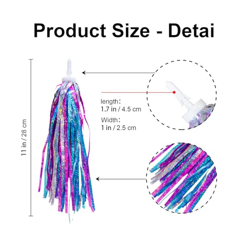image for PLATT Kid's Bicycle Handlebar Streamers Colorful Ribbons Tassel for Gi