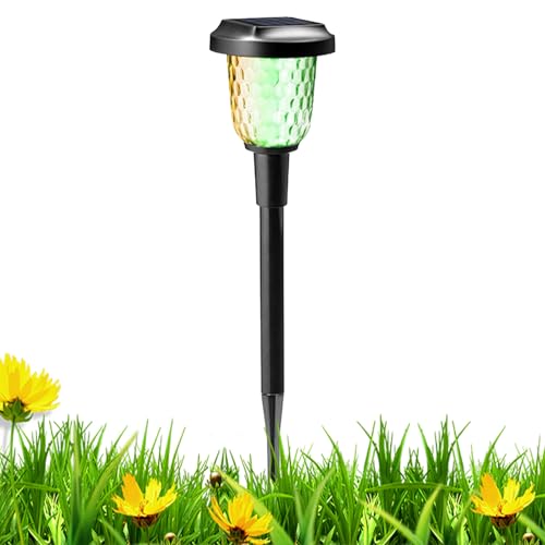 Ruwshuuk Luces Solares Para Exteriores Impermeables | Luces Solares Para Exteriores Energía-Eficiente,Decoración De Patio Cambiante De Color Para Jardín Césped Entrada Piscina Fiestas