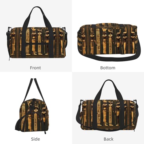 Bolsa cruzada de mano con estampado egipcio de alta definición visual 2