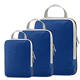 Hecho de nylon suave y lisa Gonex Organizador Maletas Equipaje, Bolsas Viaje Cubos Embalaje Almacenaje Extensibles Impermeable para Ropa Zapatos Cosméticos Accesorios Portatrajes Neceser Portátil, Kit de 3 pcs
