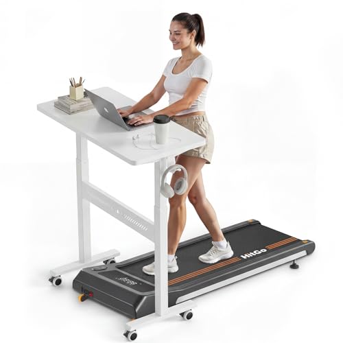 Image of HitGo Walking Pad for Home Office, 2026 Under Desk Treadmill with App, Remote, LED Display, Portable Small Design with Optional Incline or Foldable Handle