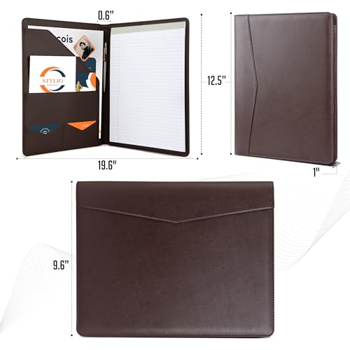 STYLIO Faux Leather Padfolio