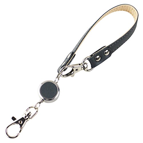 スリップオン リール付きマルチストラップAL ノワール 革 グレー NSL-1802