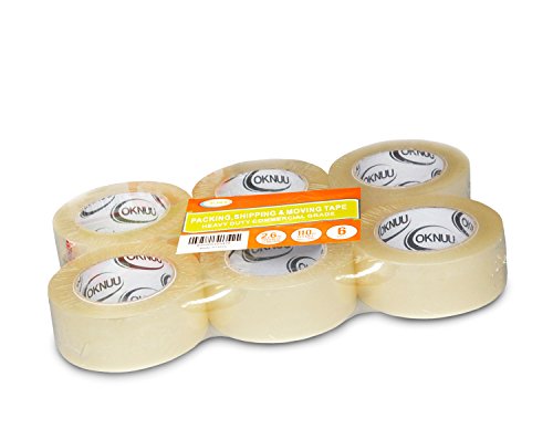 6 Rolls XL Oknuu Clear Packaging Packing Tape 2