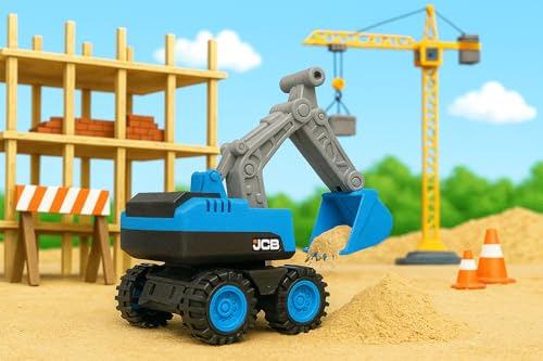 Image of Large SizeJCB Excavator Toy for Kids | 40cm Heavy Duty Construction Vehicle with Big Bucket & Moving Arm | Realistic Outdoor Digger Play Toy for (Multicolor)