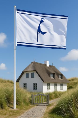 Drapeau Sylt Blanc moderne 150 x 90 cm haute finition - 3